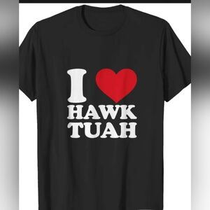 Black T-Shirt with Red Heart Graphic